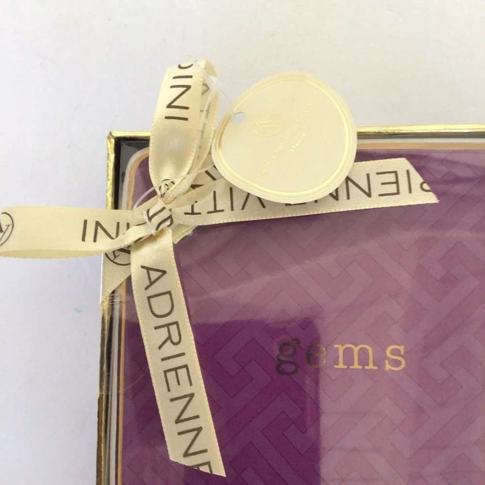 ADRIENNE VITTADINI PURPLE CERAMIC TRINKET TRAY NWT